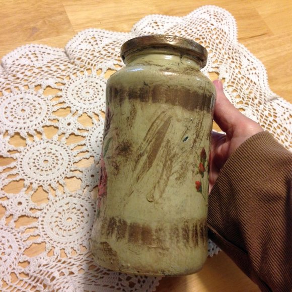 Decopaged Jar, Decor Item - Picture 4 of 5
